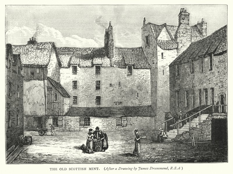 The Old Scottish Mint (gravyr) av English School