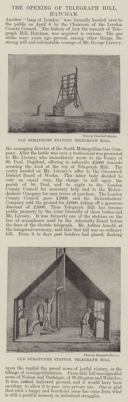 Invigningen av Telegraph Hill, Hatcham (gravyr) av English School