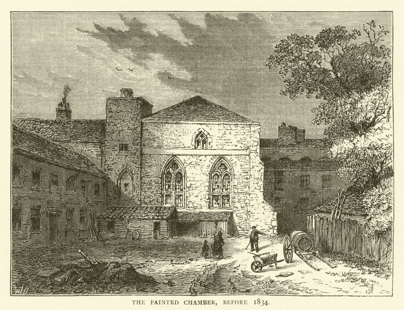 Den målade kammaren, före 1834 (gravyr) av English School