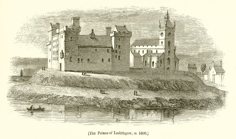 Linlithgow-palatset, år 1600 av English School