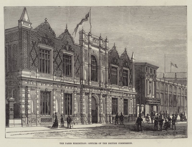 Parisutställningen, brittiska kommissionens kontor (gravyr) av English School