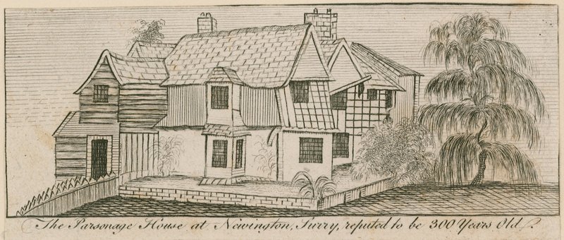 Parsonage House i Newington, Surrey, sägs vara 300 år gammalt av English School