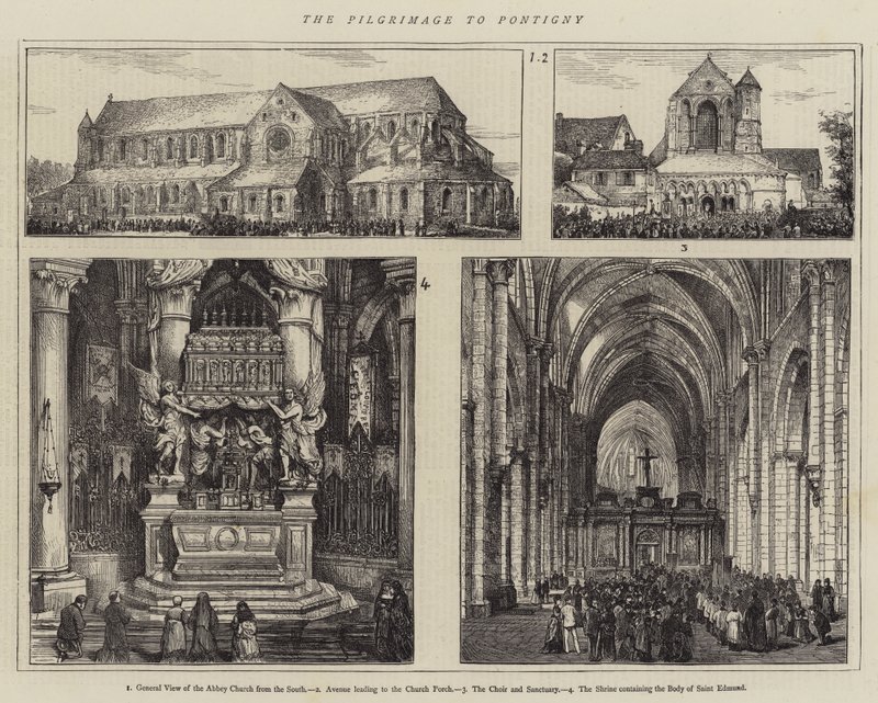 Pilgrimsfärden till Pontigny (gravyr) av English School