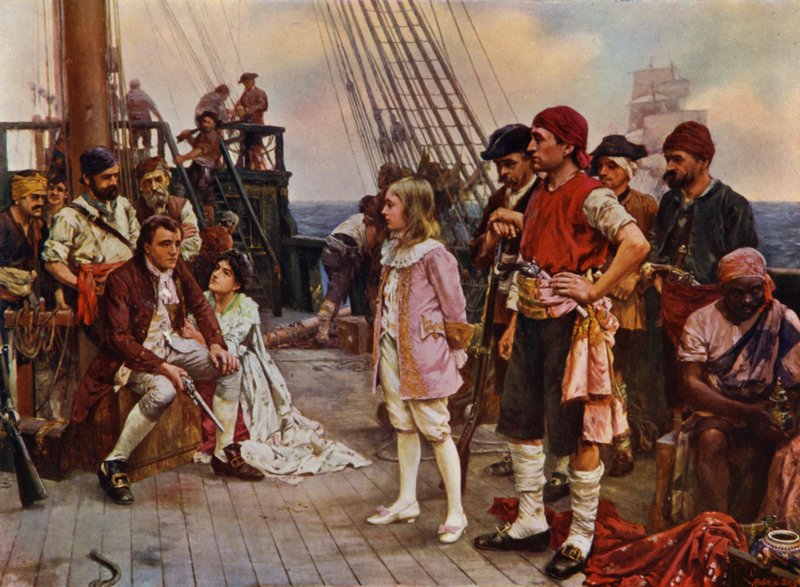 Piratens pris (färg litho) av English School