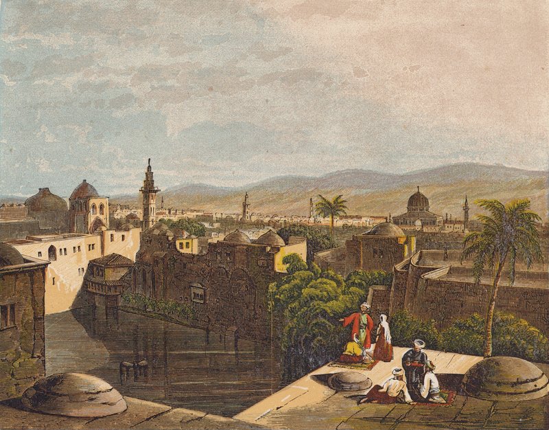Siloams damm, Jerusalem (färglitografi) av English School