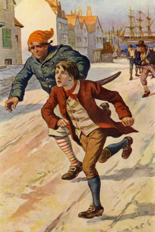 The Press-Gang (färg litho) av English School