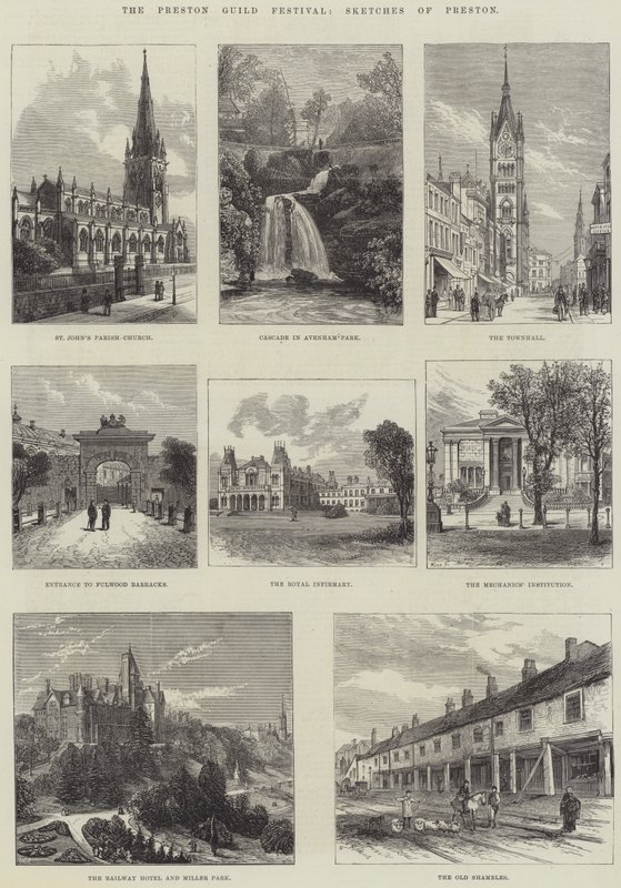 Preston Guild Festival, Sketches of Preston (gravyr) av English School