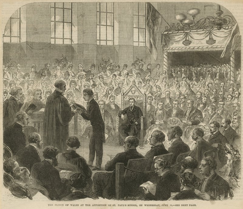 Prinsen av Wales vid utnämningen av St Pauls School av English School