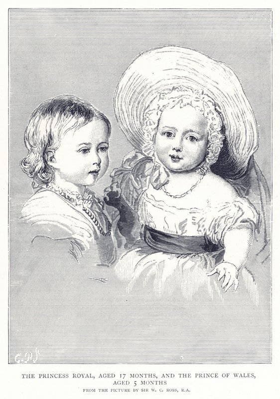Princess Royal, 17 månader, och Prince of Wales, 5 månader av English School