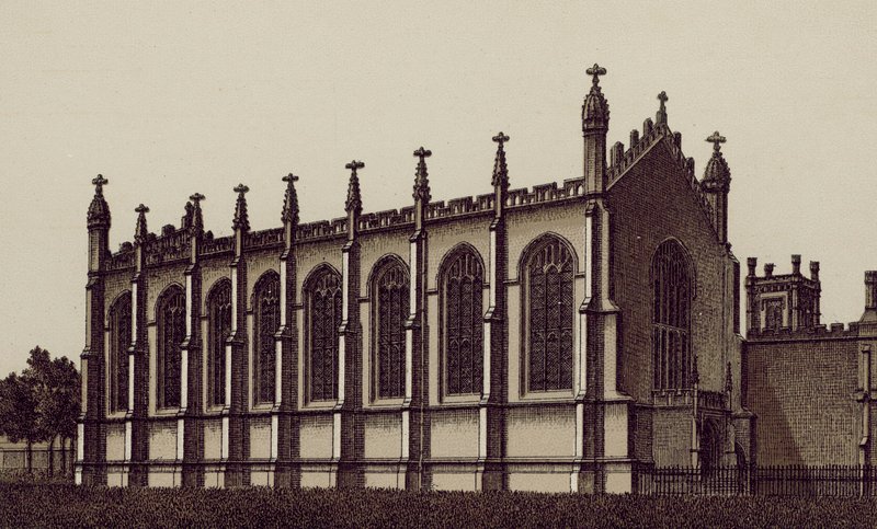 Kapellet i Proprietary College, Cheltenham (litografi) av English School