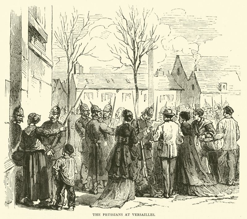Preussarna i Versailles, januari 1871 av English School