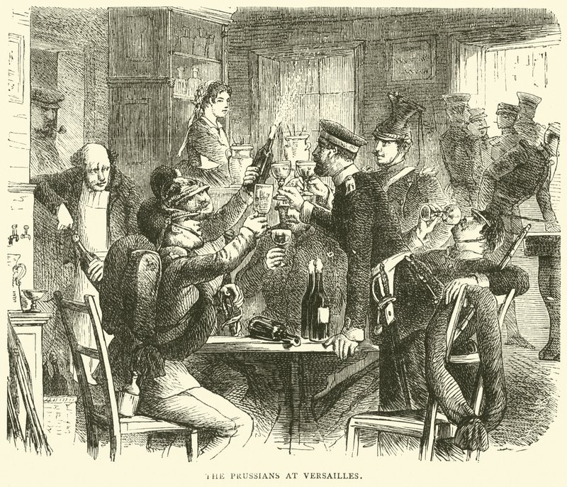 Preussarna i Versailles, oktober 1870 av English School