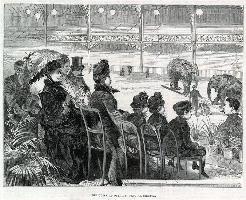 Drottningen i Olympia, West Kensington av English School