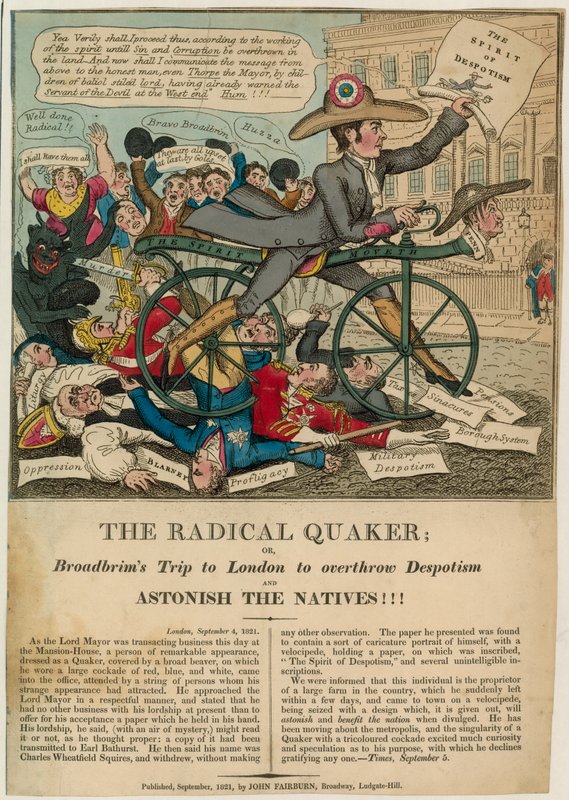 The Radical Quaker, eller, Broadbrims resa till London för att störta despotism och förvåna de infödda!!! av English School