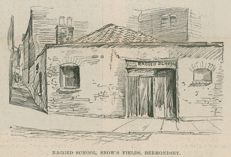 The Ragged School Union Jubilee; Ragged School, Snows Fields, Bermondsey, London av English School