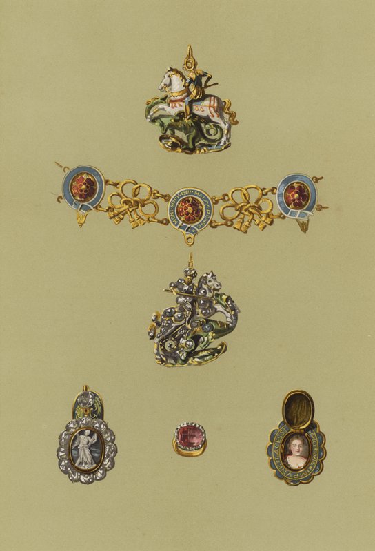 The Regalia of Scotland, Minor Articles of the Regalia (chromolitho) av English School