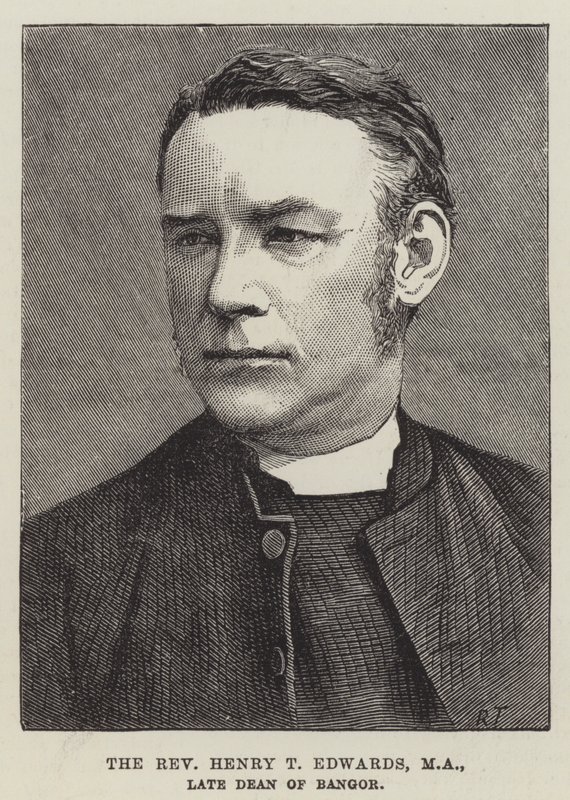 Pastor Henry T Edwards, MA, framlidne dekanus i Bangor (gravyr) av English School
