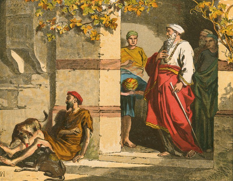 Den rike mannen och Lasarus av English School