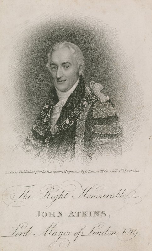 The Right Honorable John Atkins, Lord Mayor of London 1819 av English School