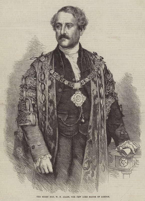 The Right Honorable W F Allen, New Lord Mayor of London (gravyr) av English School