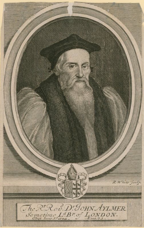 Rätt pastor Dr John Aylmer, någon gång Lord Bishop of London av English School