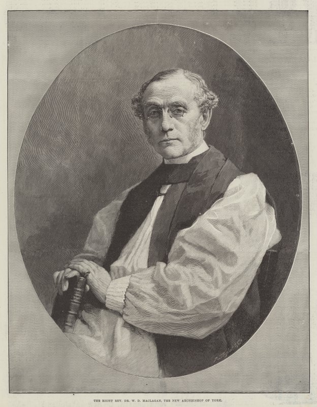Den högra pastor Dr W D Maclagan, den nye ärkebiskopen av York (gravyr) av English School