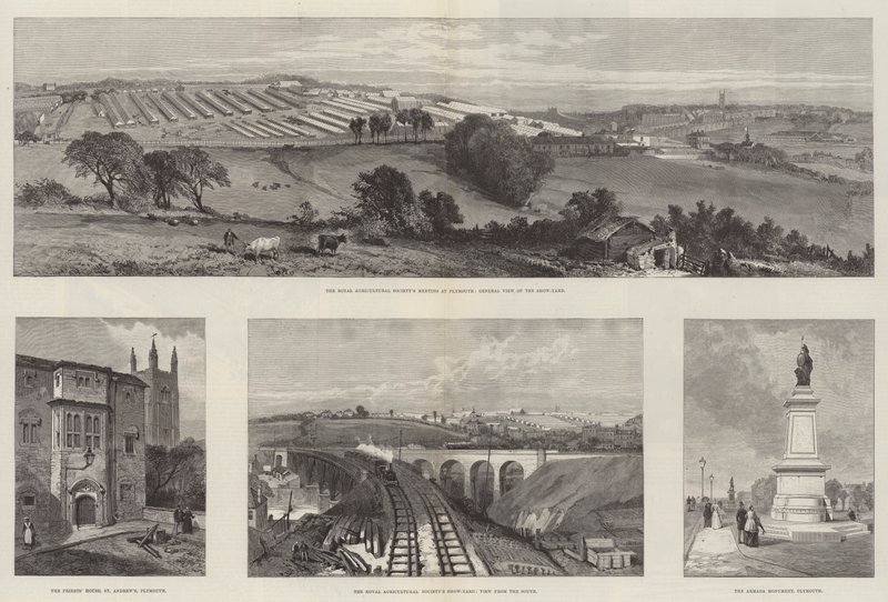 Royal Agricultural Societys möte i Plymouth (gravyr) av English School