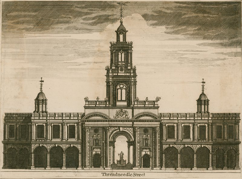 The Royal Exchange, Threadneedle Street, London av English School
