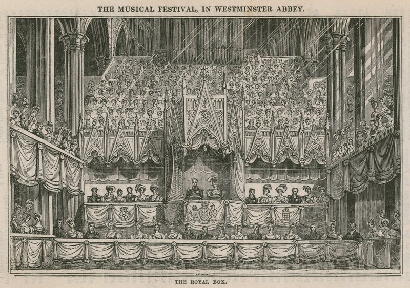 Royal Musical Festival i Westminster Abbey: The Royal Box av English School