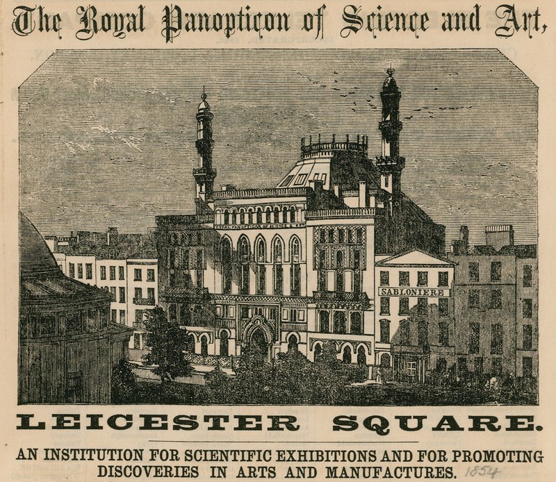 Royal Panopticon of Science and Art, Leicester Square, London av English School