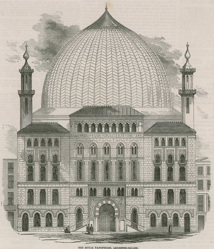 Royal Panopticon of Science and Art, Leicester Square, London av English School