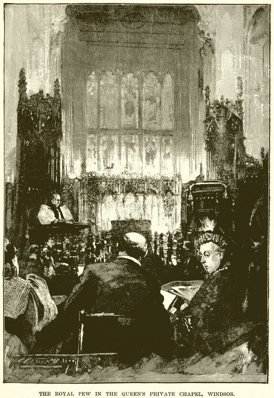 Royal Pew i Queens Private Chapel, Windsor av English School