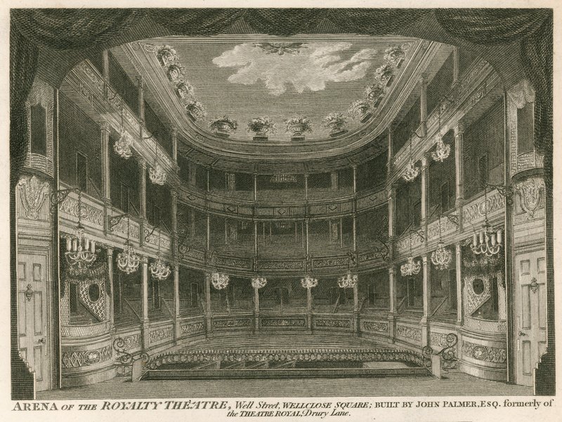 The Royalty Theatre, Well Street, Wellclose Square, London av English School