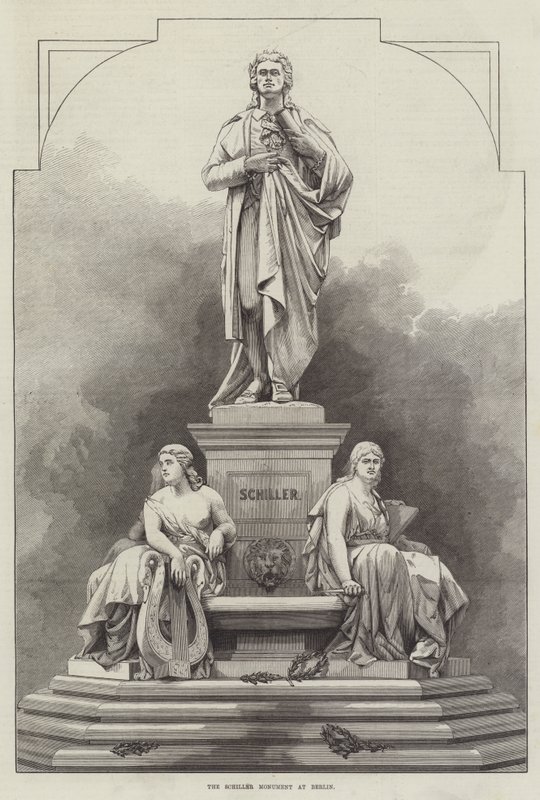 Schillermonumentet i Berlin (gravyr) av English School