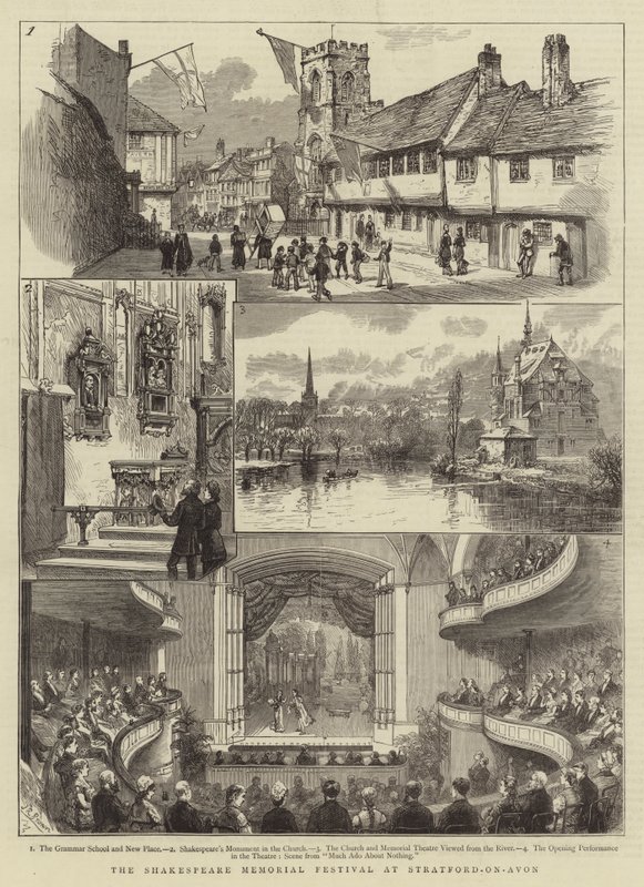 Shakespeare Memorial Festival i Stratford-on-Avon (gravyr) av English School