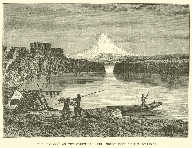 Plattorna på Columbia River, Mount Hood i fjärran av English School