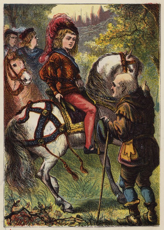 Törnrosan i skogen (färg litho) av English School