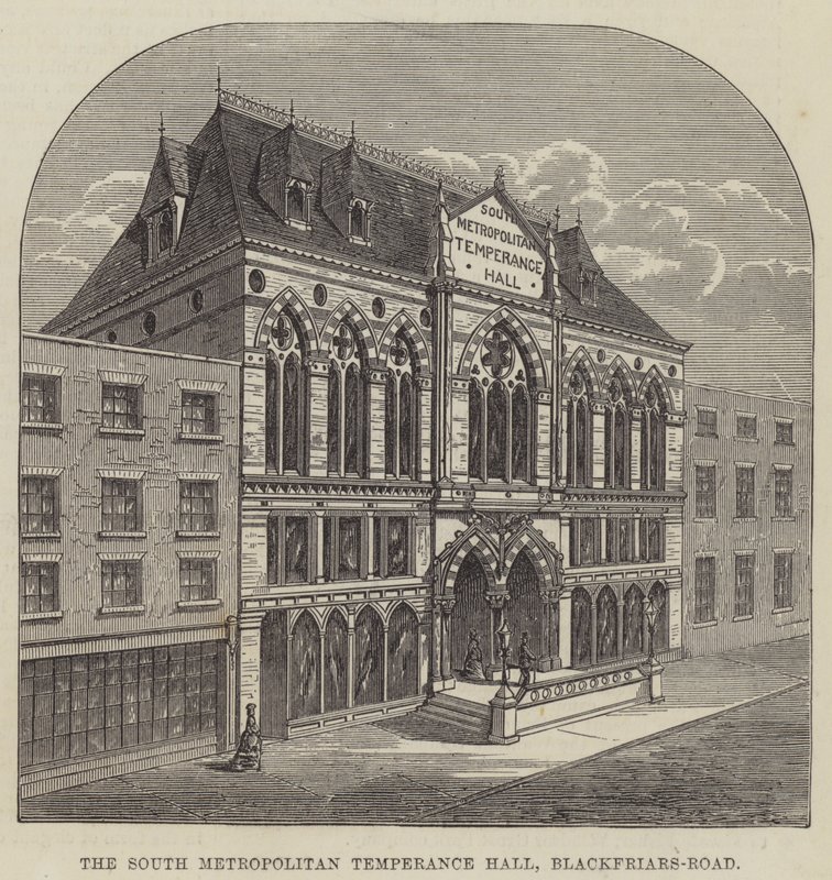 The South Metropolitan Temperance Hall, Blackfriars-Road (gravyr) av English School