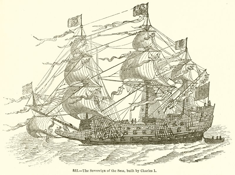 The Sovereign of the Seas, byggd av Charles I av English School