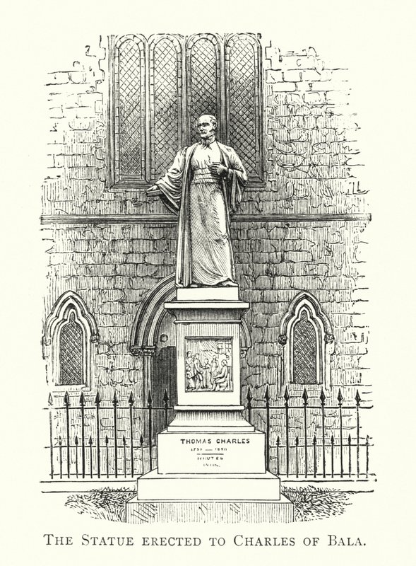 Statyn rests till Karl av Bala (gravyr) av English School