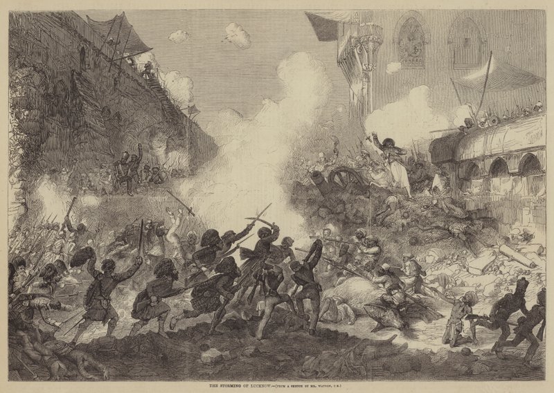 The Storming of Lucknow (gravyr) av English School