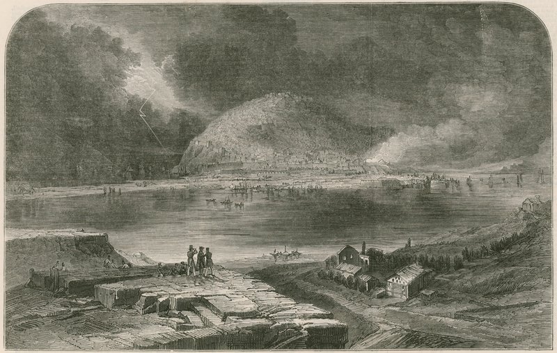 The Storming of San Sebastian, från det nya diorama av hertigen av Wellingtons kampanjer av English School