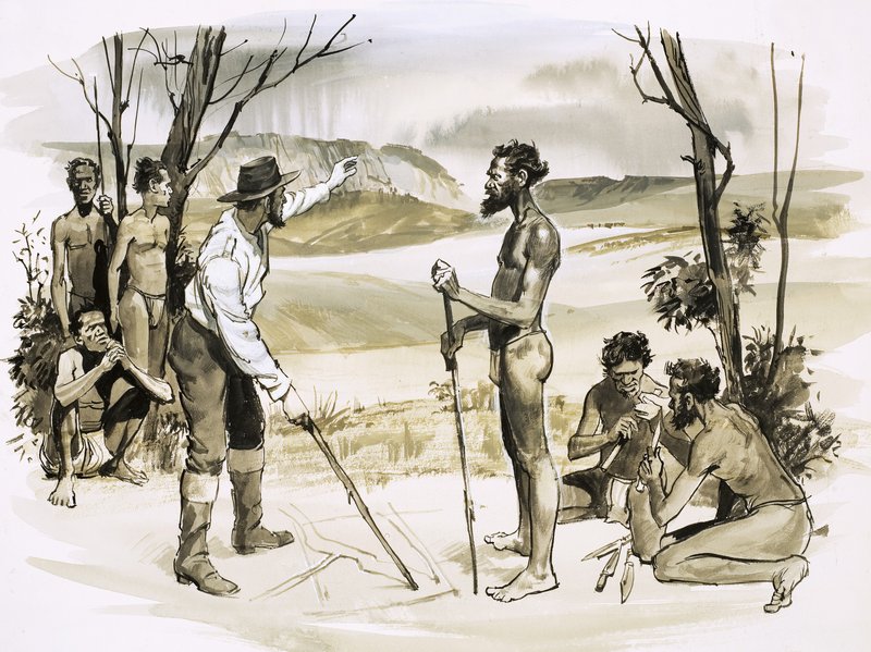 The Story of Australia: John Batman köper mark från aboriginerna av English School