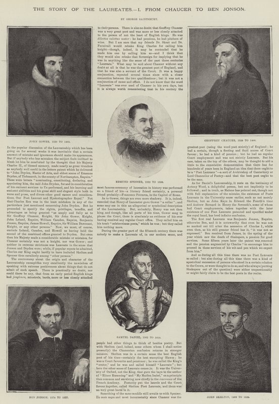 Pristagarnas berättelse, från Chaucer till Ben Jonson (gravyr) av English School