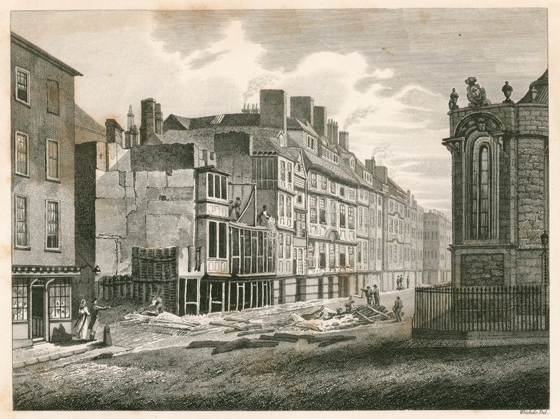 The Strand, London, före dess förbättring år 1810 av English School
