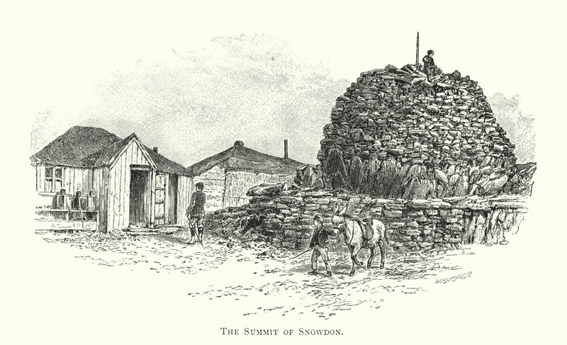 The Summit of Snowdon (gravyr) av English School
