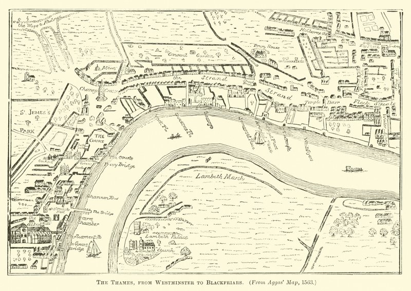 Themsen, från Westminster till Blackfriars av English School