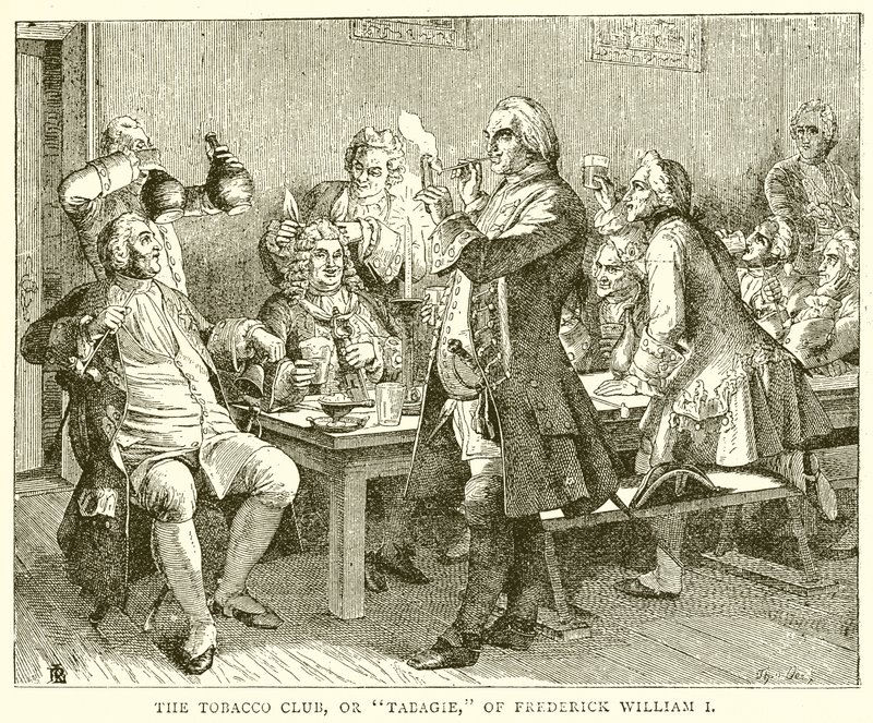 The Tobacco Club, eller Tabagie, av Frederick William I av English School