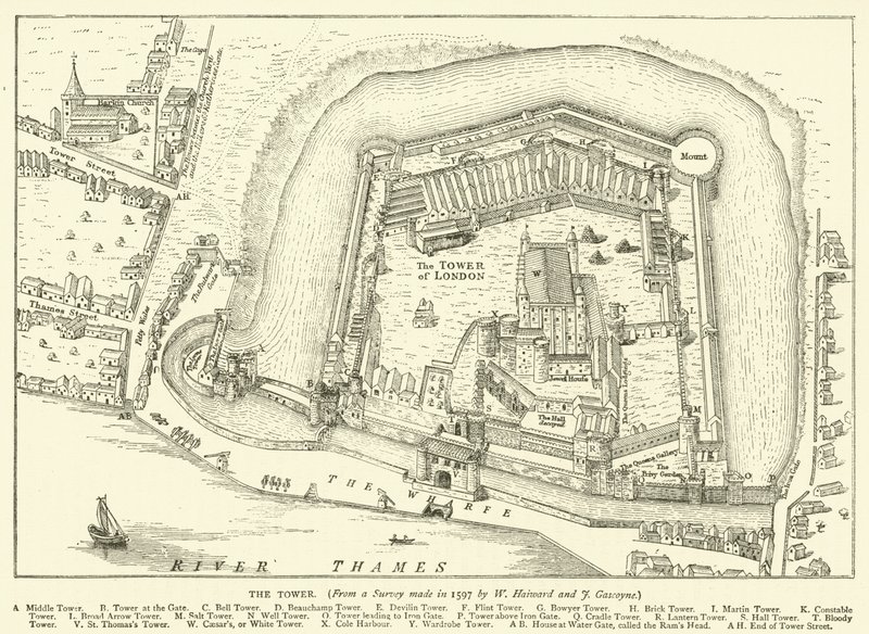 Tornet, från en undersökning gjord 1597 av W Haiward och J Gascoyne av English School