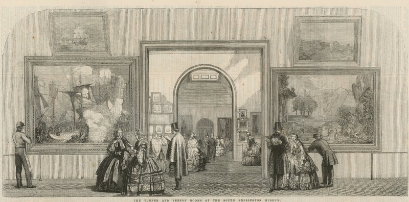 Turner och Vernon-rummen på South Kensington Museum av English School